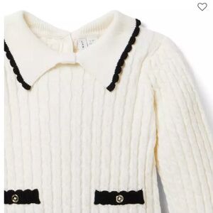 Cable Knit Colorblocked Sweater Dress